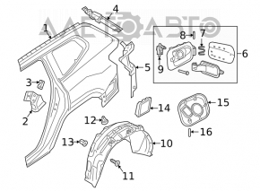 Închidere ușă rezervor VW Jetta 19 - nou original OEM