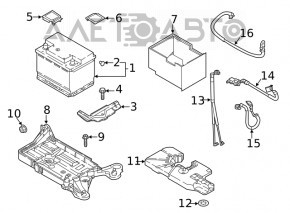 Terminalul bateriei plus VW Jetta 19+