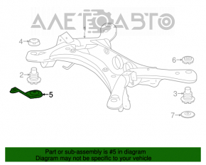 Capacul spate al suspensiei stânga Toyota Highlander 14-19