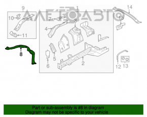 Накладка подкапотная задняя Ford Mustang mk6 15-