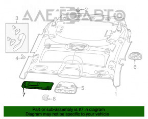 Козырек правый Jeep Cherokee KL 14-18 серый, без крючка