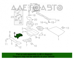 Plasticul spumos dreapta Subaru Forester 14-18 SJ are prinderea ruptă.