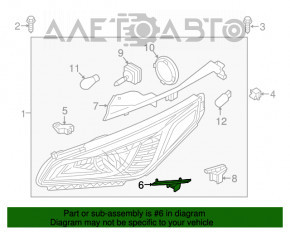 Suport far dreapta interior inferior Hyundai Sonata 15-17