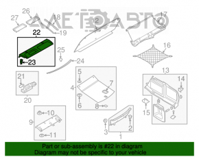 Raftul din spate Audi A4 B8 08-16 gri