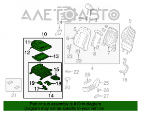 Scaunul șoferului Kia Optima 11-15 fără airbag, material textil negru