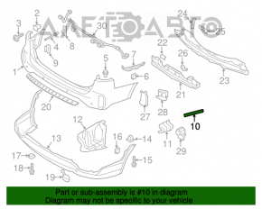 Suportul pentru bara spate dreapta Kia Sorento 14-15, nou, original OEM