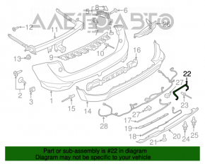 Suportul pentru bara spate stânga Lincoln MKC 15-