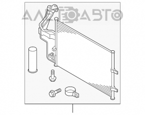 Radiatorul condensatorului de aer condiționat Mazda3 2.3 03-08 nou aftermarket