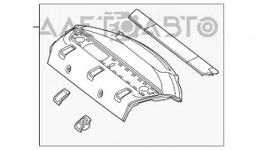 Полка задняя Mercedes CLA 14-19 черн