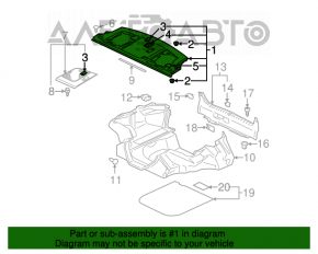 Полка задняя Mitsubishi Galant 04-12 черн