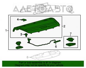 Raftul din spate Toyota Avalon 13-18 bej