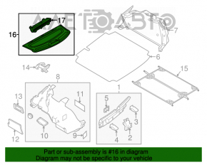 Полка задняя VW Jetta 11-18 USA черн