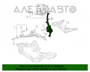 Butucul cu butucul roții din față dreapta Mercedes W211 cu tracțiune pe roți spate cu senzor ABS.