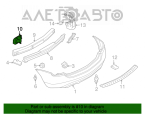 Colțul amplificatorului pentru bara spate dreapta Nissan Murano z50 03-08