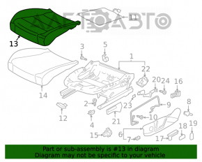 Водительское сидение VW Jetta 19- без airbag, кожа беж