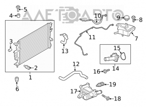 Corpul termostatului Lincoln MKZ 17-20 2.0T