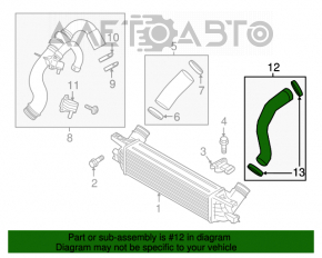 Furtunul de intercooler stânga pentru Ford Mustang mk6 15- 2.3T