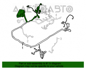 Instalație electrică sub capotă cu bloc de siguranțe pentru Ford Mustang mk6 15- 2.3T