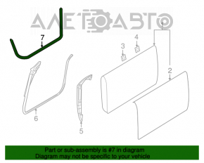 Уплотнитель дверного проема нижний левый Dodge Challenger 09-