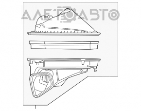 Corpul filtrului de aer Chevrolet Camaro 16- 2.0