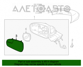 Element oglinda dreapta Ford Fusion mk5 13-20 nou original