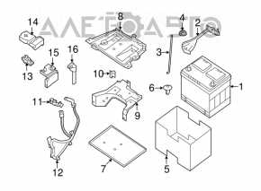 Terminal negativ pentru baterie Nissan Pathfinder 13-20