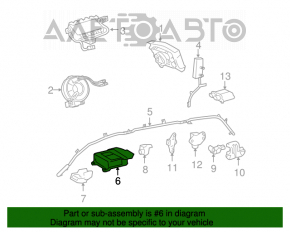 Modulul computerizat al airbag-urilor SRS pentru pernele de siguranță Toyota Sienna 04-10 este disponibil pentru reprogramare.