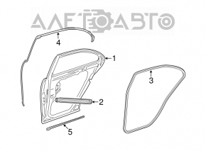 Уплотнитель двери задней левой Mercedes W221