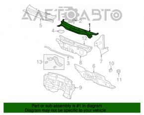 Решетка дворников пластик Jeep Patriot 11-17