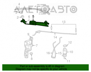 Trapezul de curățare a parbrizului cu motor pentru Jeep Patriot 11-17