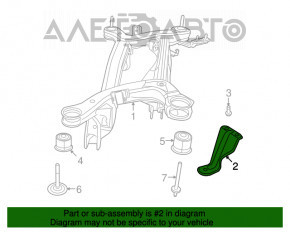 Capacul spate al suspensiei stânga Dodge Journey 11-