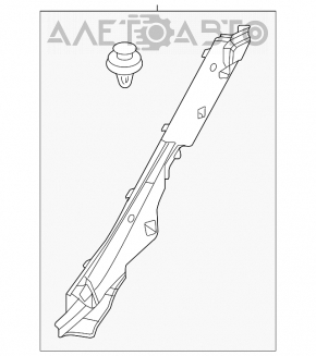 Накладка задней стойки нижняя левая Mazda 6 13-21 тип 1 черная, царапина