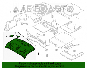 Raftul din spate Mazda 6 13-17 negru