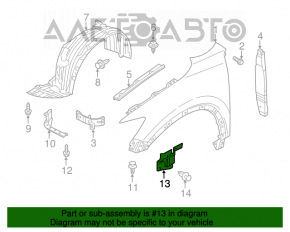 Защита арки боковая правая Mazda 6 13-15