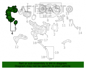 Furtunul intercoolerului din dreapta radiatorului al treilea pentru Honda Accord 18-22 1.5T din plastic.