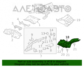 Protecție pentru partea de jos spate stânga a mașinii Honda Accord 18-22.