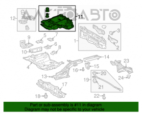 Protecția rezervorului de combustibil asamblată Toyota Prius 30 10-15 2 piese, ruptură