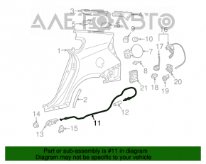 Трос открытия лючка бензобака Toyota Prius 30 10-15
