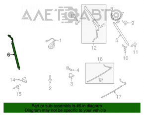 Amortizorul ușii portbagajului dreapta Ford Escape MK3 13-19 electric.