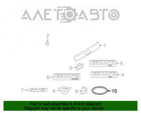 Эмблема значок двери багажника Ford Escape MK3 13-16 дорест