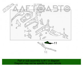 Capacul de protecție a suspensiei față, stânga spate, Ford Focus mk3 11-18