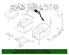 Terminalul negativ al bateriei Ford Escape MK3 13-