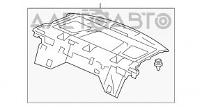 Raftul din spate Honda Accord 13-17 negru.