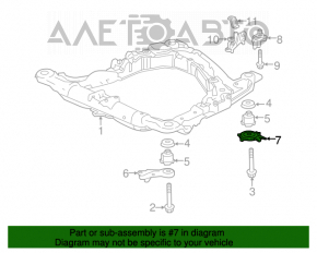 Capacul de protecție a roții din față, spate dreapta, pentru Honda Accord 13-17, tip 2.