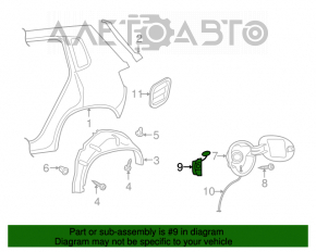 Замок лючка бензобака VW Tiguan 09-17 новый неоригинал AND