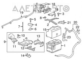 Platforma pentru baterie auto Chevrolet Malibu 16 - tip1