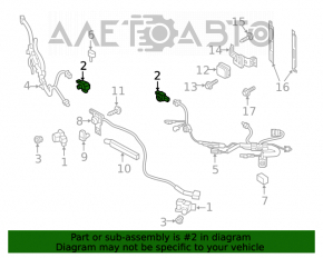 Senzori de parcare pentru bara din spate, set complet pentru Mazda CX-9 16-, cu cablaj