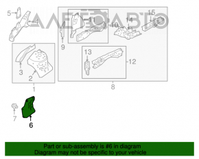 Protecția motorului, arc stânga Nissan Murano z52 15-