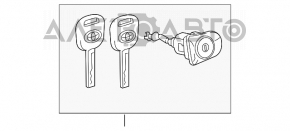 Личинка замка двери передней левой Toyota Camry v70 18-24