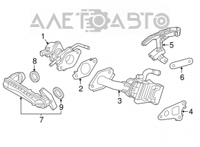 Охладитель клапана ЕГР EGR Toyota Camry v70 18-20 2.5